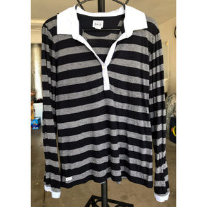 Converse One Star Black/Grey Stripe L/S top XL
